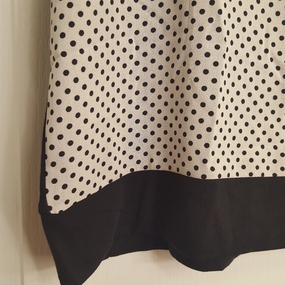 Joe Fresh Black White Polka Dot Blouse Sheer NEW - Picture 3 of 5